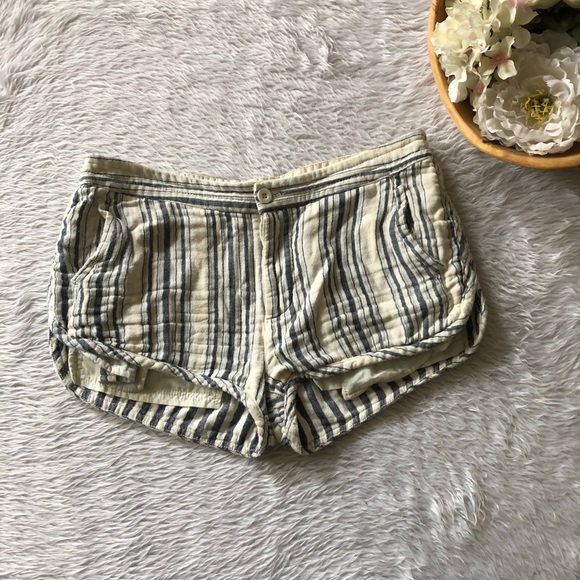 Free People Pants - Free People Blue White Striped Short Free People Pants - Free People Blue White Striped Short